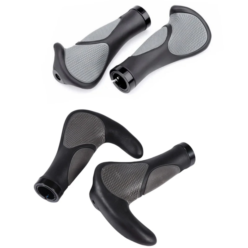 Bicycle Rubber Horn Handle Set Mountain Bike Horn Handle Set Riding Accessories Both Sides Lock The Non-slip Pair Handle