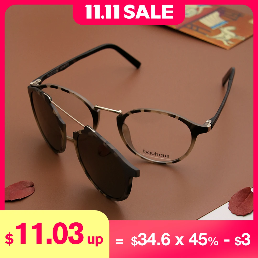 

Винтажные круглые очки X3184 Ultem для женщин и мужчин, поляризационные солнцезащитные очки, очки с магнитным зажимом для оптического компьютера