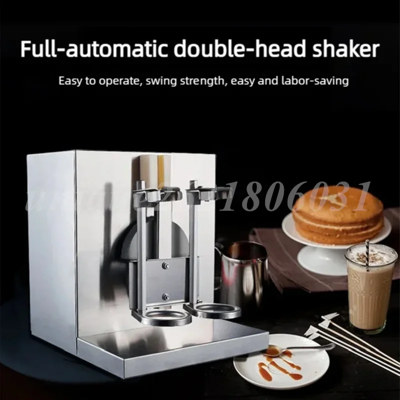 Fabricante de Shake Elétrico para Chá Bolha, Misturador de Sorvete, Cabeças Duplas, Aço Inoxidável Comercial, Bubble Boba Milk Tea, Shaker Cup, 110 V, 220V