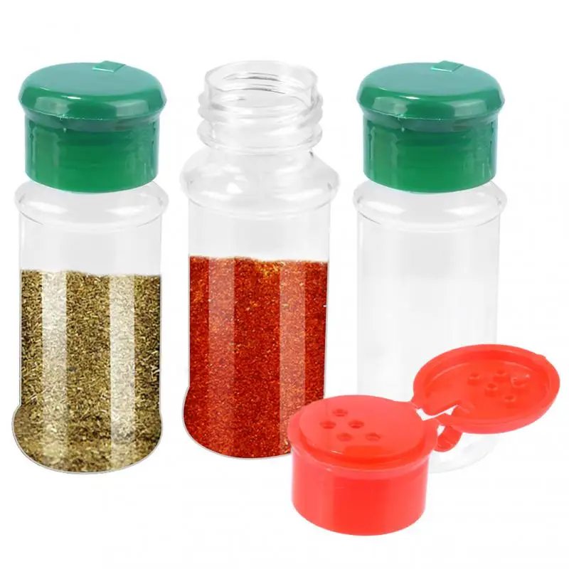 1PCS 100ml Plastic Spice Salt And Pepper Shakers Spice Jars Portable Camping Barbecue Spice Vinegar Bottles Kitchen Crucible