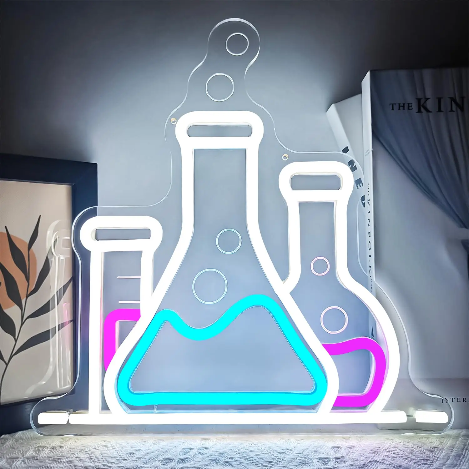 

Science Neon Sign - Laboratory Chemistry Flask Classroom Decor, Gift for Teachers, Students, Back to School, Science Lovers
