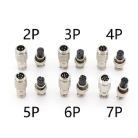 5/20PCS GX12 Connector 12mm 2/3/4/5/6/7 Pin Aviation Socket  Plug Docking Connector Male  Female Circular Connector