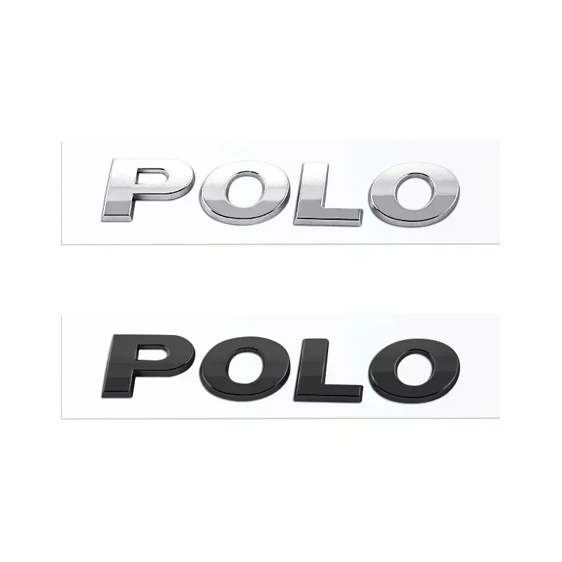 

Black Silver Chrome 3D ABS POLO Rear Trunk Sticker Car Styling Auto Body Side Fender Badge Letters Emblem Labeling Logo Decal