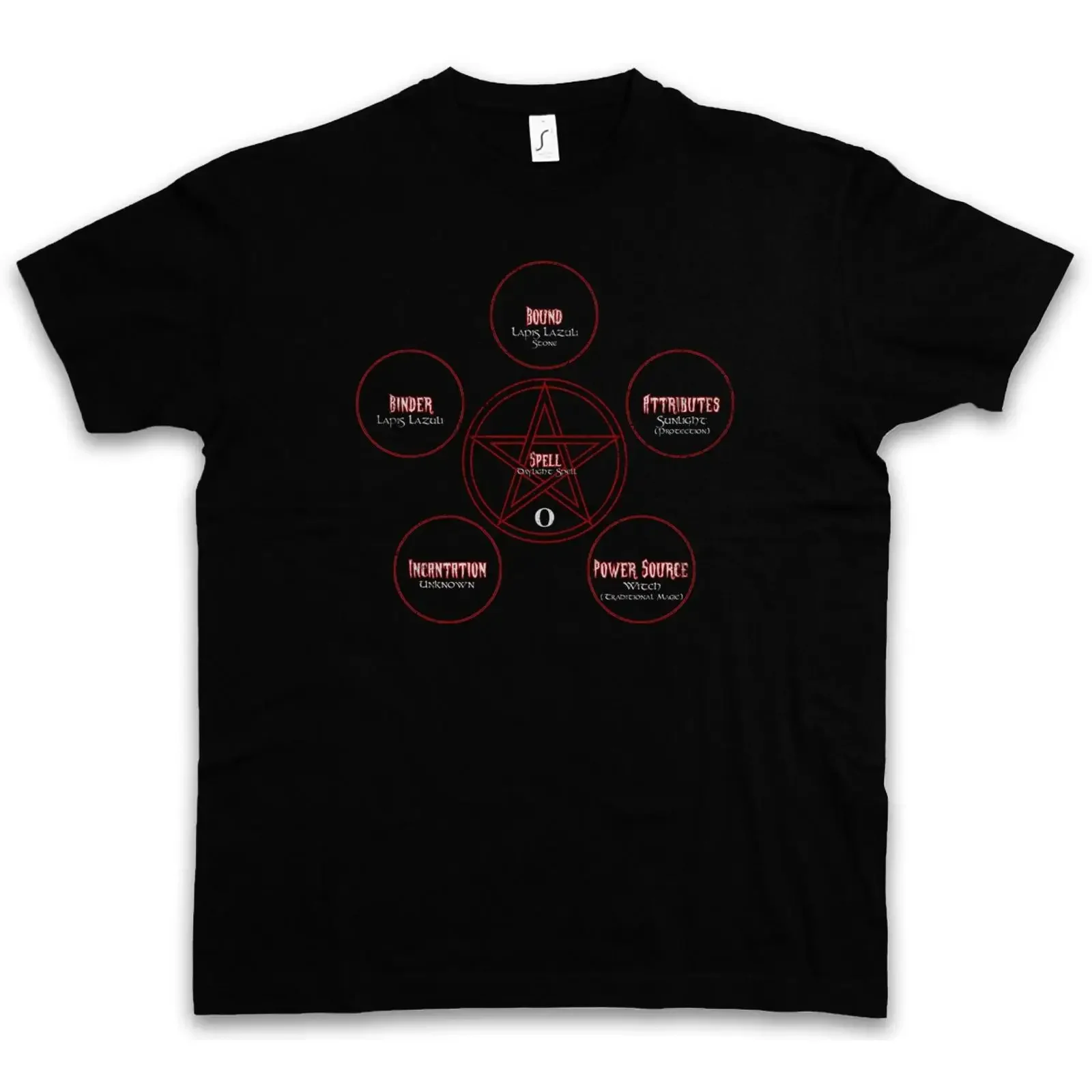 DAYLIGHT SPELL T SHIRT Ring Amulet Amulett Tageslichtringe Vampire Vampir Blood vintage Washed Slightly Top For Everyday Wear