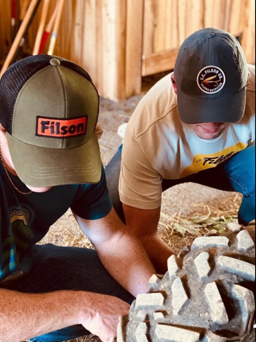 Filson Retro Oil Wax Canvas Baseball Cap Unisex Adjustable Sun Duckbill Hat Mesh Breathable Sunscreen Cap for Men And Women