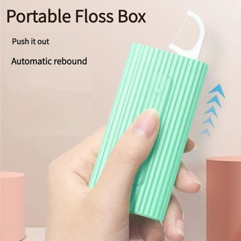 

Dental Floss Container Toothpicks Organizer Teeth Flosser Stick Teeth Floss Storage Box Automatic Case Floss Pick Dispenser