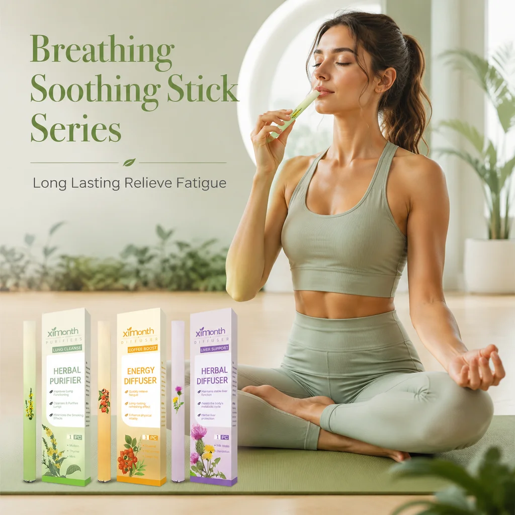Ximonth Herbal Body Care Pen Relieve Fatigue Deeply Breath Deep Nourishing Keep Refresh Awakening Stress Relex Essential Oil Pen image 5
