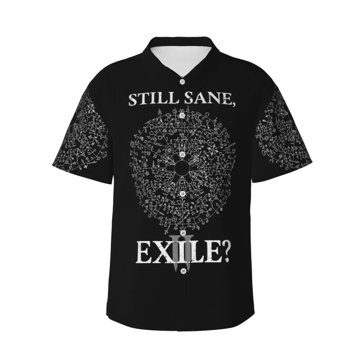 

Path Of Exile 2 Still Sane Exile Men's Shirts Hawaiian Short Sleeve Shirt Fashion Lapel Tops for Summer Beach