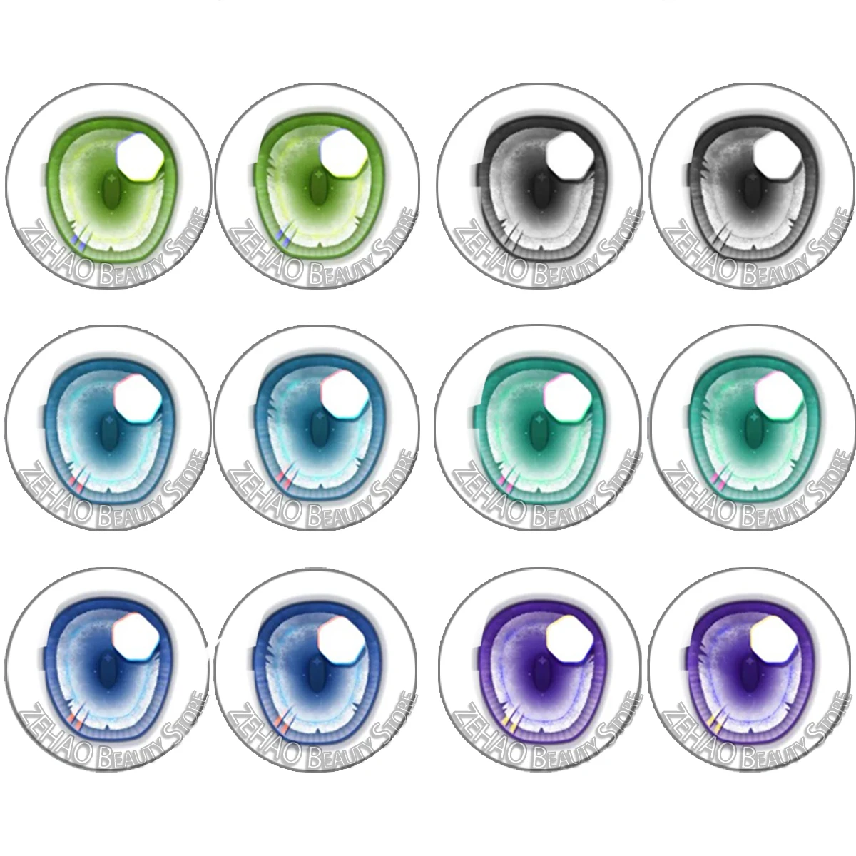 12PCS Glass Doll Eyes 10MM-40MM Handmade Cabochon Glass DIY Blythe BJD Doll Accessories Blythe Doll Eyes Pattern Crafts JD022