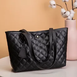 Chic Embroidered Tote Bag for Women - Spacious & Stylish Shoulder Handbag with Fixed Strap, Polyester Lined, Faux Leather