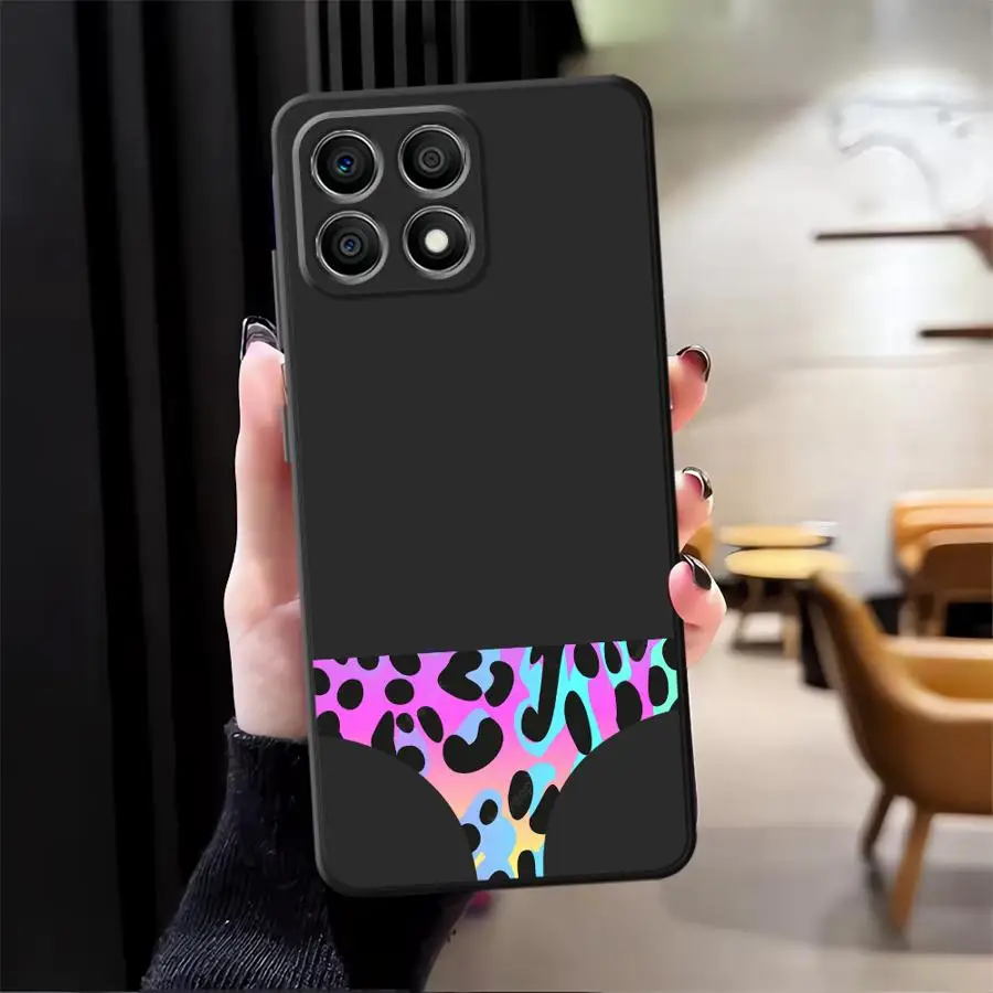 حافظة لهاتف Honor X7 8X 70 90 Lite X9a X9 X7a X8 X9c غطاء خلفي ناعم سراويل داخلية مضحكة بطبعات الفهد #6