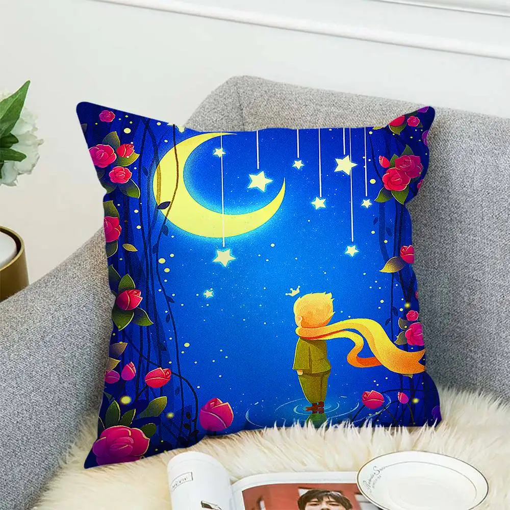 

The Little Prince Pillow Case Double-Sided Printing Cushion Cover 45x45 Decorative Cushions Sofa Home Decor Soft Pillowcase
