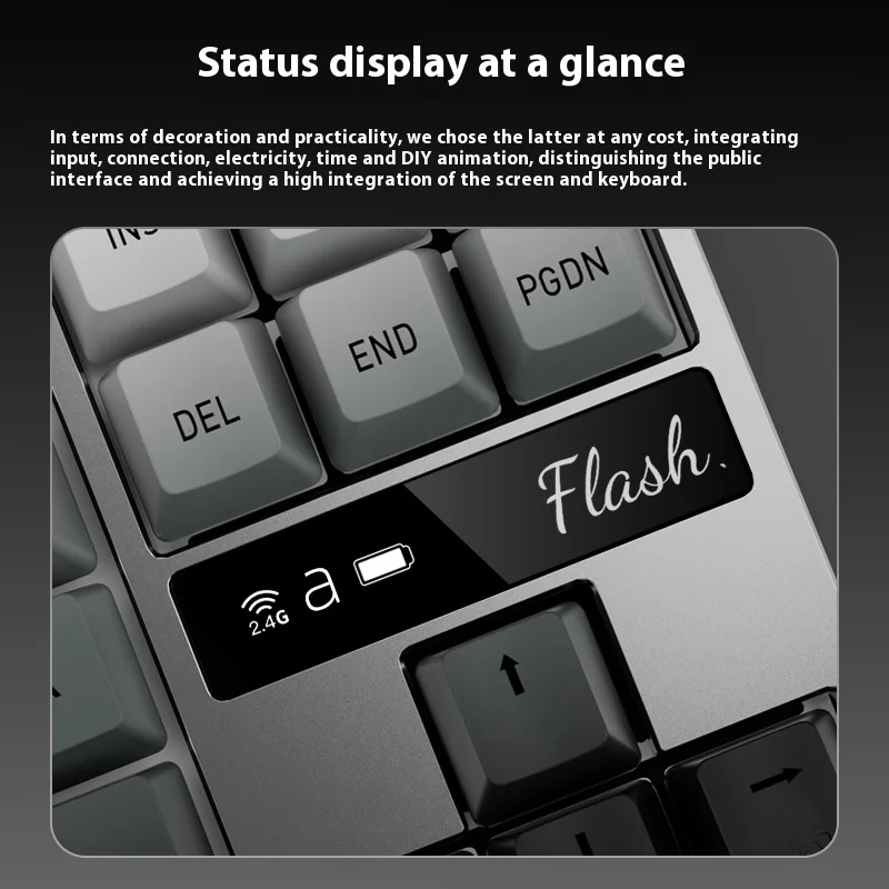 ZIDLI Flash 80 Wireless Mechanical Keyboard Aluminum Three Mode Gasket Structure RGB E-sports Gaming Customized QMK/VIA Keyboard