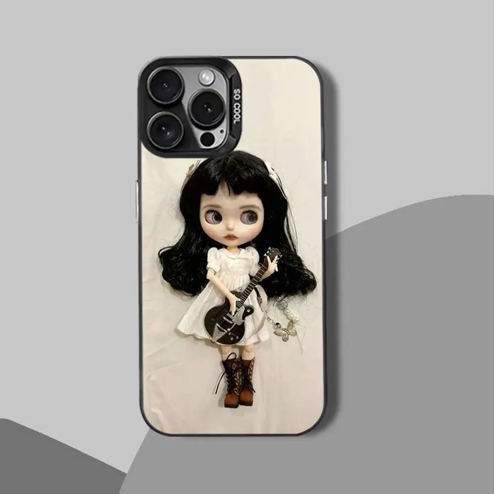 Capa de telefone fofa d-doll B-Blythe-es para iPhone 15,17,12,14,13,16,11, Mini, Max, Air, Plus, Pro, E Matte Protect Cover preta