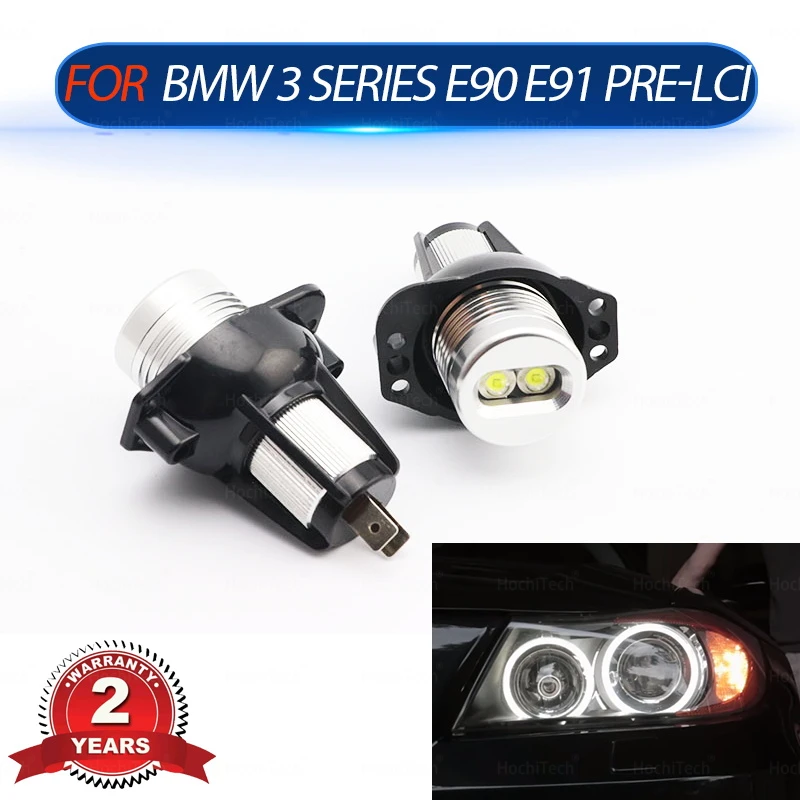 20W White Angel Eyes LED Marker Headlight  Ring Light Bulb 63117161444 for BMW E90 E91 2006 2007 2008