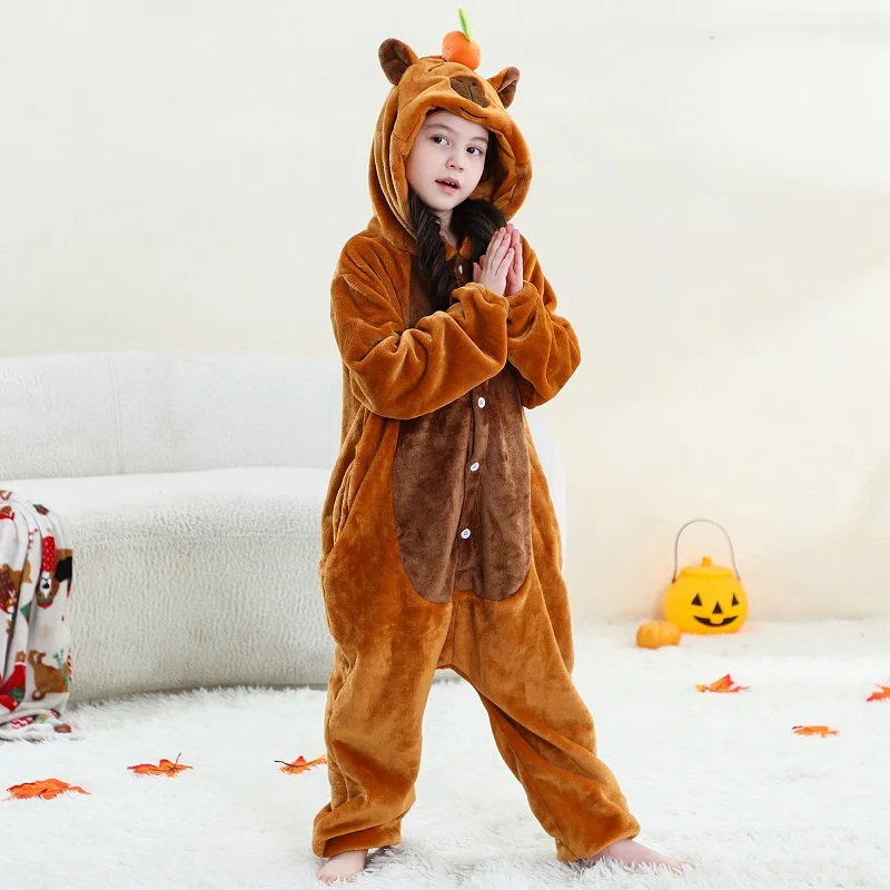 MICHLEY Löwen-Kinder-Schlafsack, Flanell-Decke, Schlafanzug 3-12 Jahre, Kapuzenpyjama, Kostümkleidung, Jumpsuit für Jungen und Mädchen – Detail 27