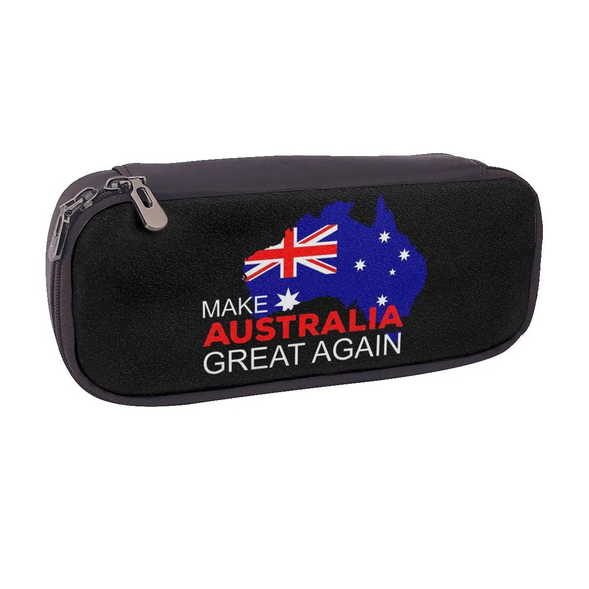 Make Australia Great Again Leather Pencil Case for Boys Girls School Pen Box Pencil Bag Stationery Supplies Pen Holder Bag