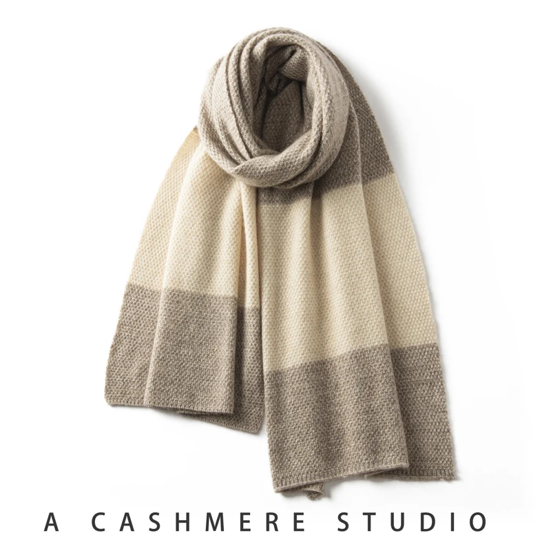 

Шарф унисекс из 100% чистого кашемира, модные лоскутные цветные вязаные длинные шарфы для мужчин и женщин, зимний уличный длинный шарф 170*50