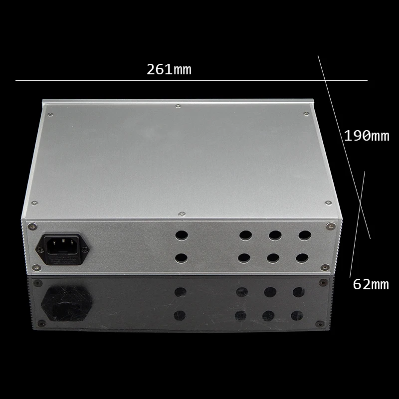 【Hot】Aluminum Chassis Shell HIFI Audio Amplifier Pre-amplifier CNC Aluminum Case casing enclosure 2606A W261mm H62mm D190mm