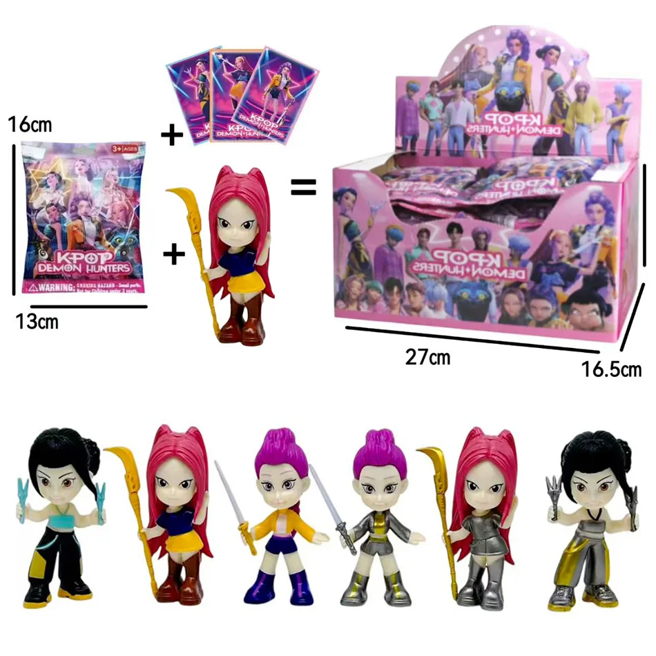 Caja ciega de cazadores de demonios KPop, figura de Anime Rumi Mira Zoey Sussy, bolsa ciega, caja misteriosa, decoración, regalo de Navidad para niños, 1-24 Uds.