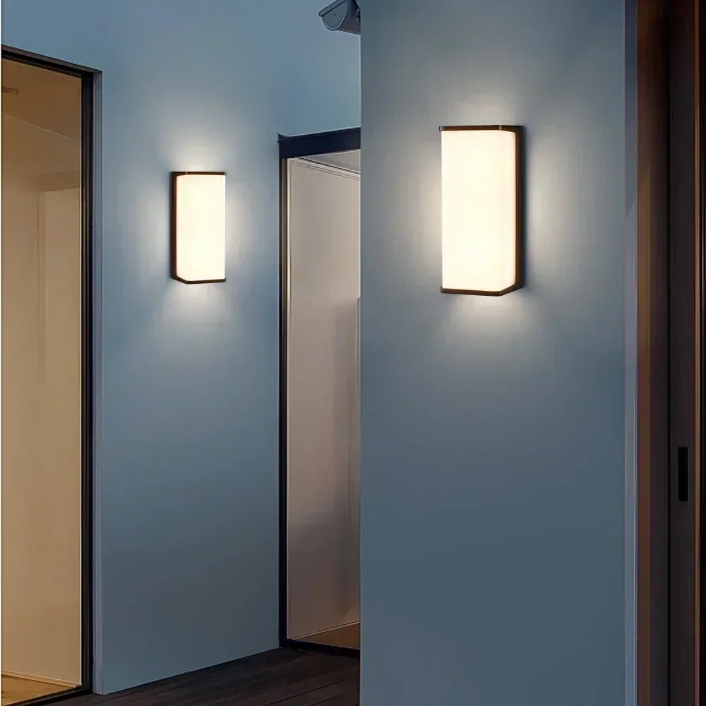 Applique murale LED imperméable conforme à la norme IP65, design moderne, éclairage d'extérieur, luminaire décoratif de plafond, idéal pour un jardin, un balcon ou une clôture, 110/220V