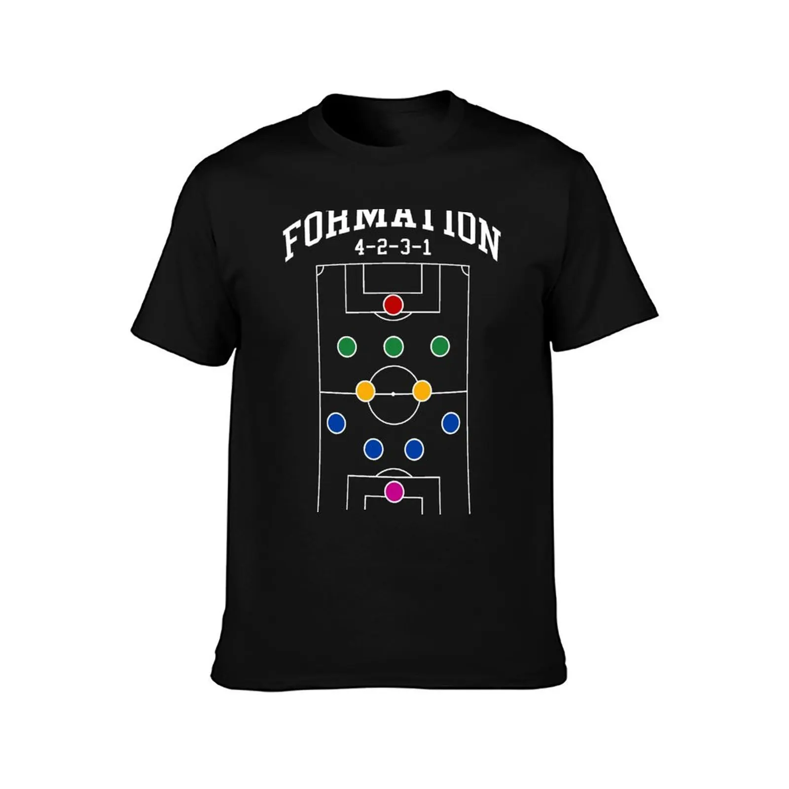 4-2-3-1 FORMATION T-Shirt Fashion Graphic Tee for Men