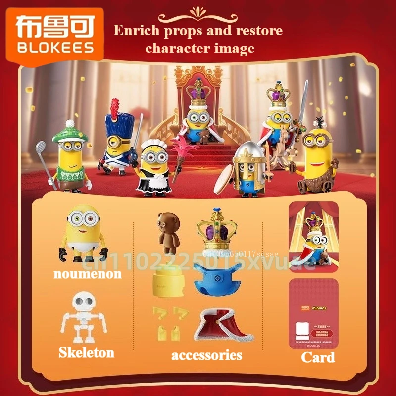 뉴 블로키즈 미니언즈 DIY 블록 장난감 오토 밥 미니언즈 모델 키트 액션 피규어 노란색 귀여운 인형 조립 장난감