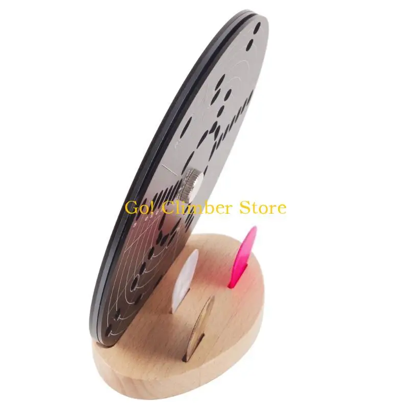 Q84C Circle of Fifths Wheel with Stand Guitar Scale Wheel Aluminium Alloy Circle Wheel Music Theorys Learning Tool for Guitar - view 3