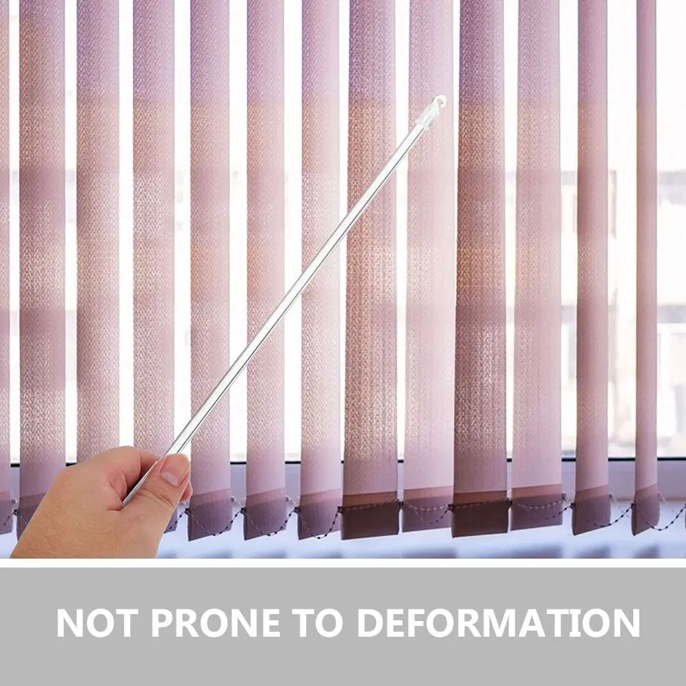 

2pcs Curtain Accessories Transparent Wand Blinds Vertical Window Practical Heavy Duty Cordless Handles Lightweight Free