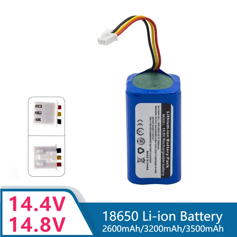 18650 li-ion battery 14.8v battery pack rechargeable For LIECTROUX C30B XR500 E30 Robot Vacuum Cleaner Battery replacement 2600m