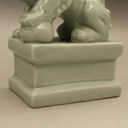 6.1 "الصين السيراميك الخزف فنغشوي فو فو الكلب الحرس الأسد زوج تمثال زوج #5