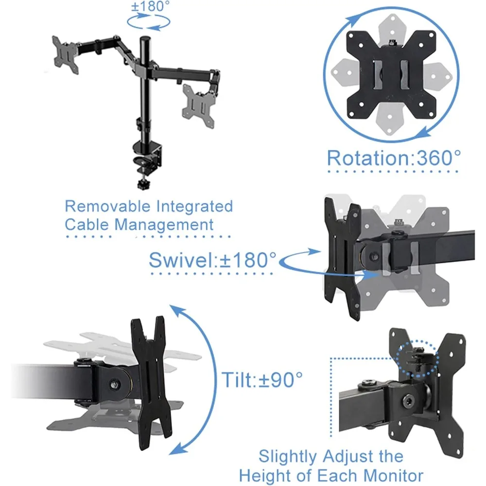Height Adjustable Desk Converter with Dual Monitor Stand and Retractable Keyboard Tray for Optimal Ergonomics and Comfort
