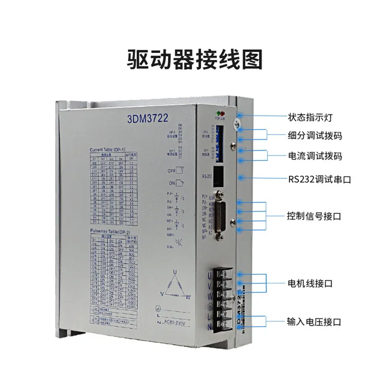 3DM3722 Jiemeikang 110 three-phase stepper motor driver AC voltage 220V7A current controller