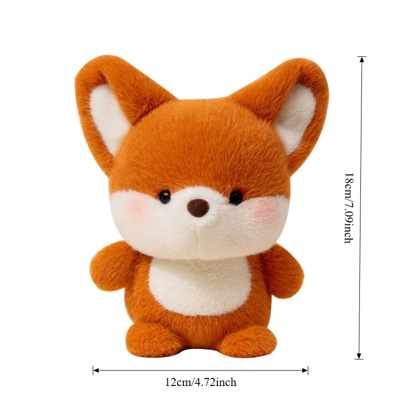 15CM 귀여운 여우 플러시 장난감 부드러운 카와이 너구리 플러시 장난감 어린이 테이블 인형 장식품 동반자 인형 생일 크리스마스 선물