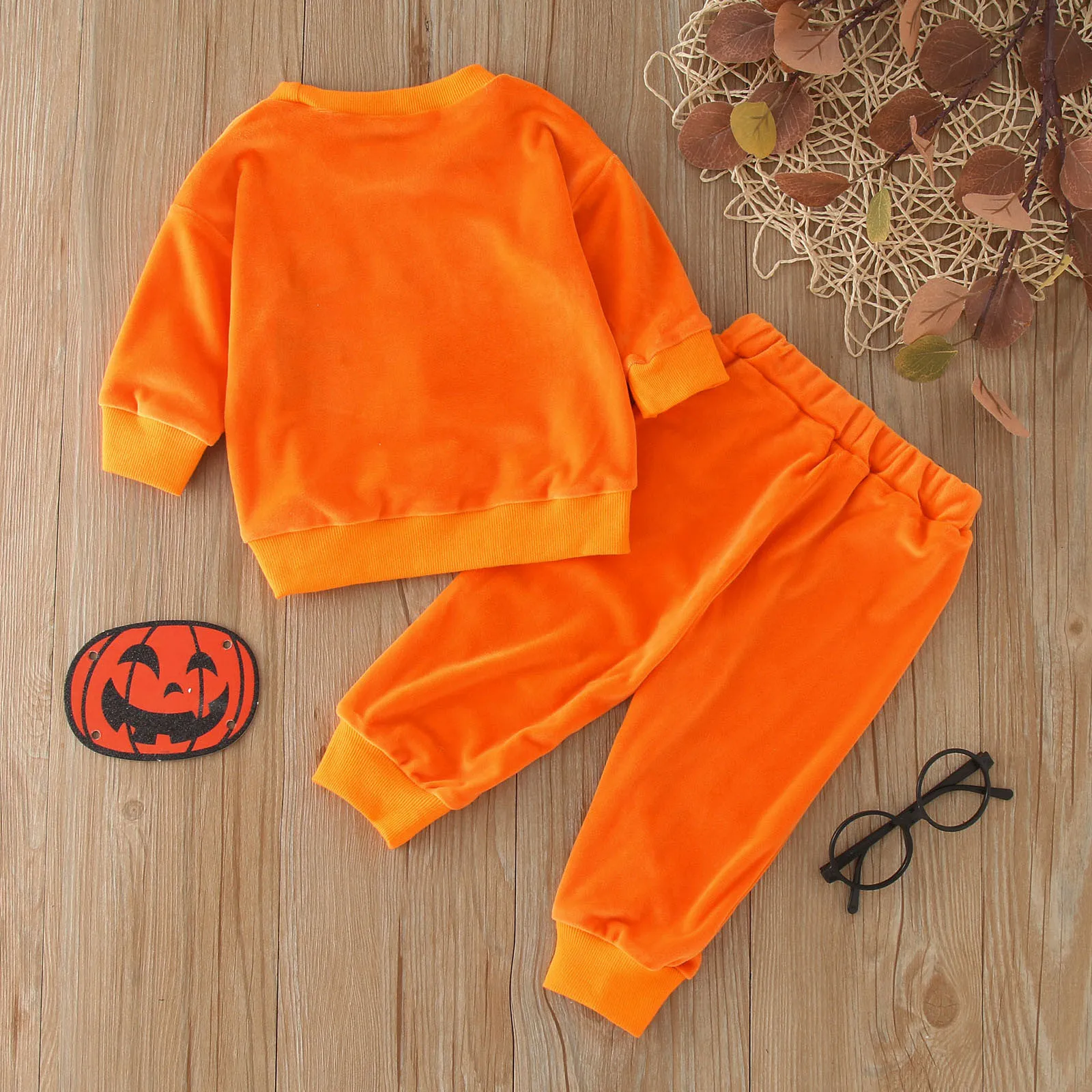 1 2 3 Years Halloween Baby Outfits Costumes Toddler Newborn Infant Boy Girl Clothes Sets Cute Pumpkin Long Sleeve Tops Pants