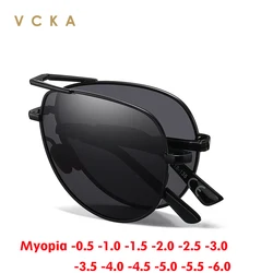 VCKA Fold Classic Men Myopia Sunglasses Fashion Polarized Women Prescription Driving Glasses Optics Custom Eyewear -0.5 to -6.0