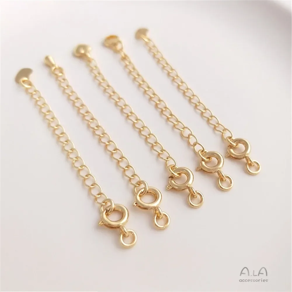 14K Gold Plated Tail chain Extension chain homemade bracelet necklace DIY hand jewelry accessories hand made jewelry