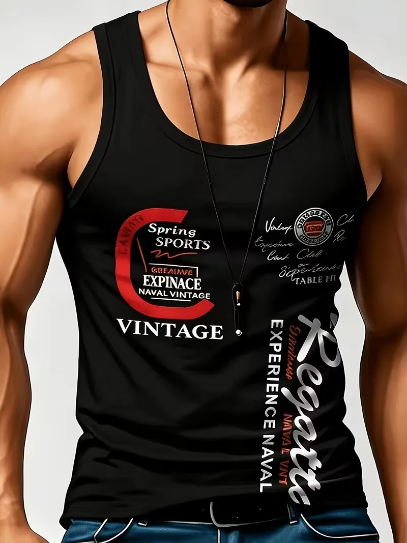 Trendige Herren-T-Shirts und Tanktops Modische Schnelltrocknende Workout-Tanktops Fitness-Muskelshirts Ärmellose T-Shirts für Bodybuilding