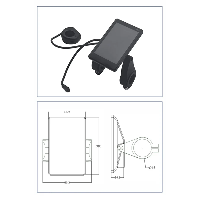 

TURE 24V-60V M6C 6Pin Electric Bike LCD Display Meter Waterproof E Scooter LCD Panel Color Screen For Mountain Electric Bike