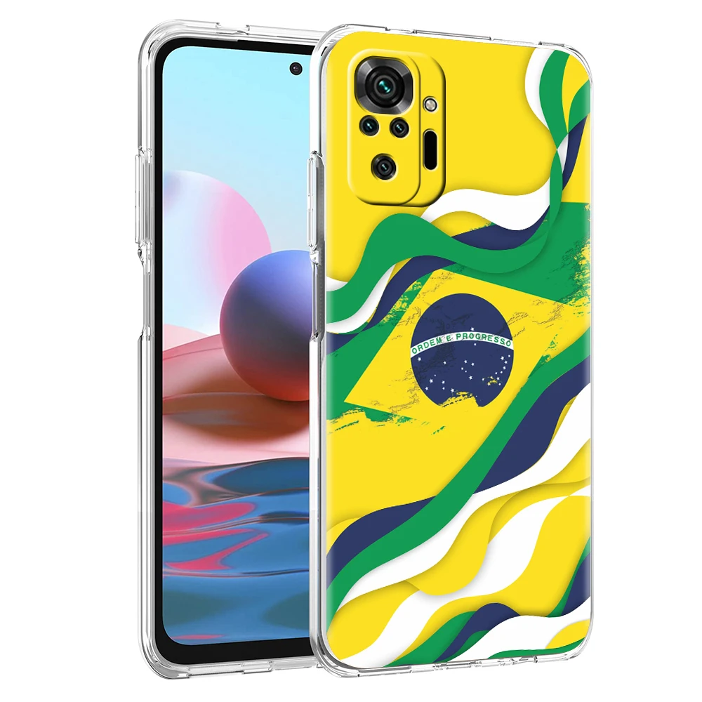 Transparent Phone Case for Redmi 14C 13C Note 15 14 13 12 11 K40 K50 Plus Pro 4G 5G Soft TPU Cover Shell Brasil Present Fundas