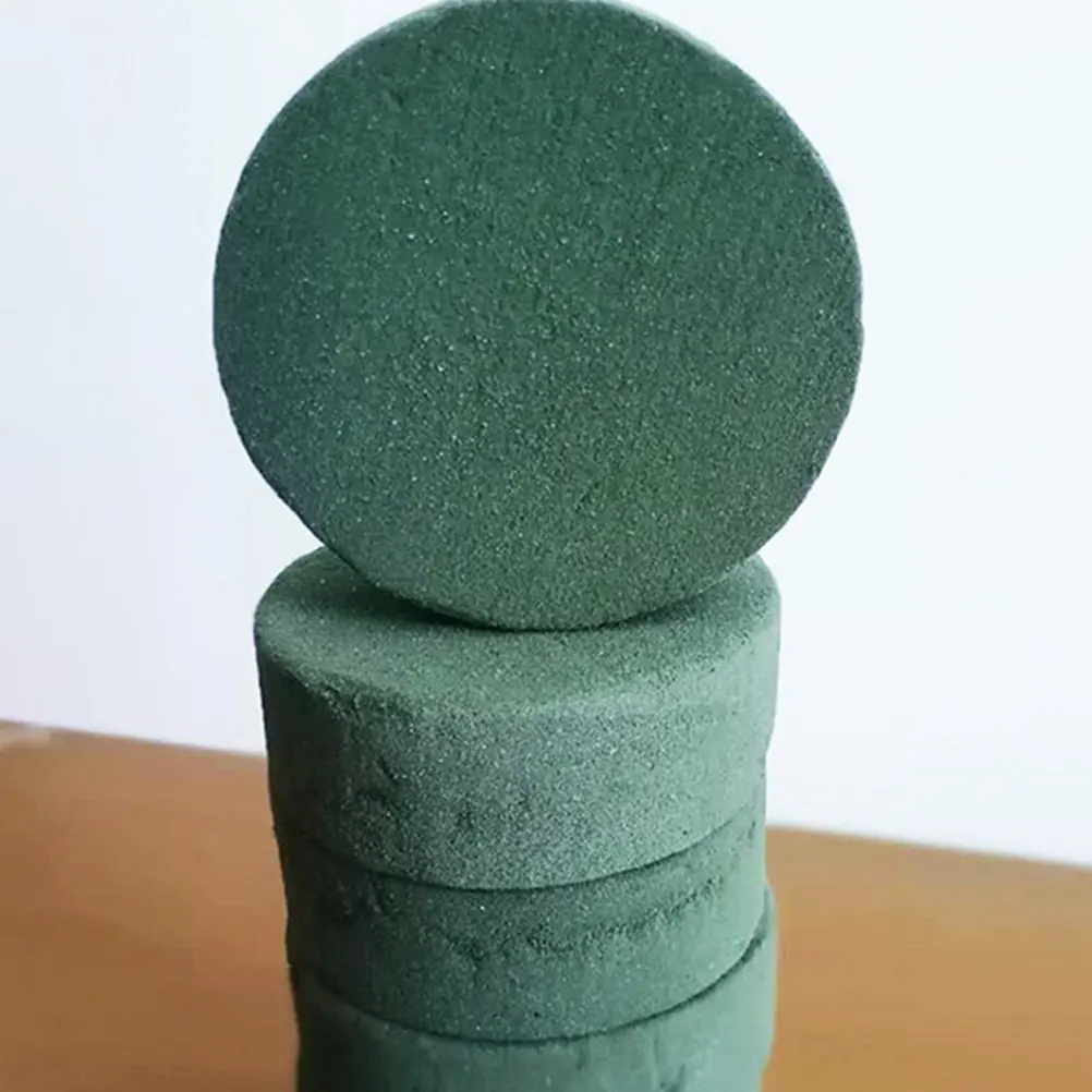 6Pcs Round Flower Mud for Floral Arrangement Strong Water Absorption Eco Friendly Odorless Floral Base Flower Arrangement