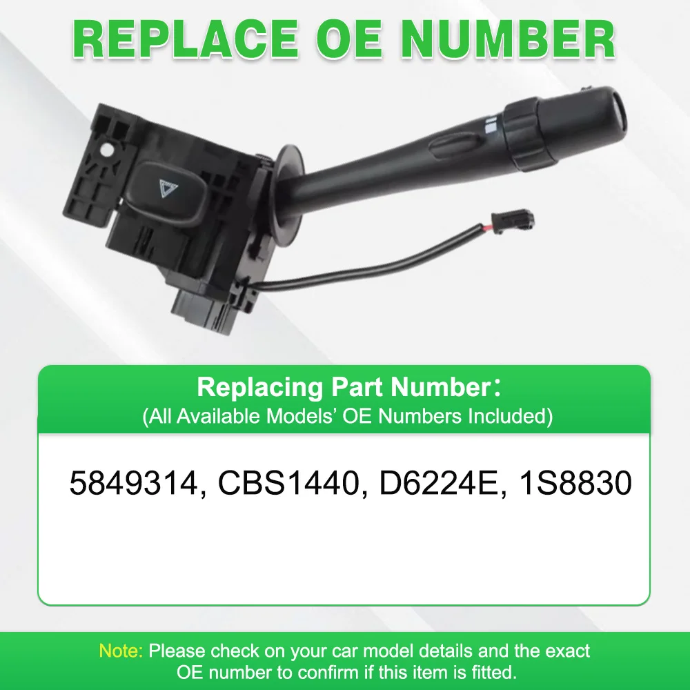 مفتاح إشارة الانعطاف 5 دبوس و7 دبوس ABS ومعدن لسيارة شيفروليه سوبربان 1500 2007-2014 15849314 #3