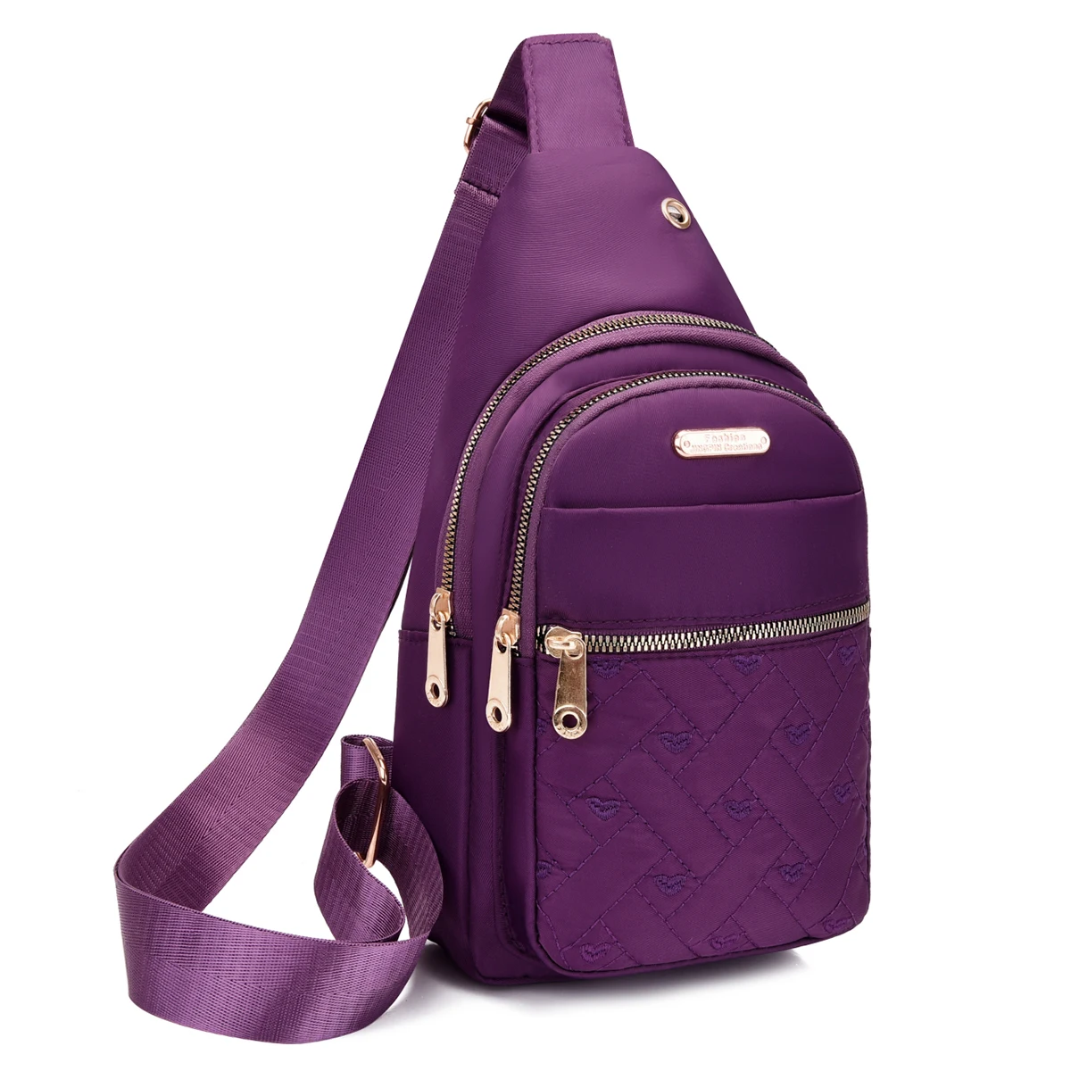 حقيبة صدر رياضية مبطنة من Argyle، محفظة كاجوال متعددة الوظائف مع فتحة لسماعة الرأس، حقيبة خصر بسحاب للسفر المكتبي اليومي #1