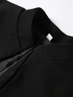 Stand Collar Single Breasted Women Blazer Fashion Solid Short Sleeve Elegant Female Top Spring Summer Party For Lady - Image 5