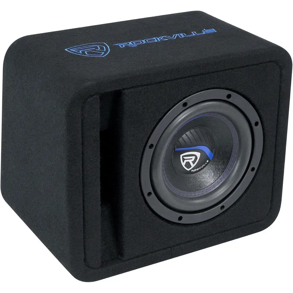 8 2-Ohm Vented Subwoofer Enclosure with 800W Peak Power and 200W RMS, 30 Oz Magnet, Cast Iron Basket, Non-Pressed Paper Cone, 4-