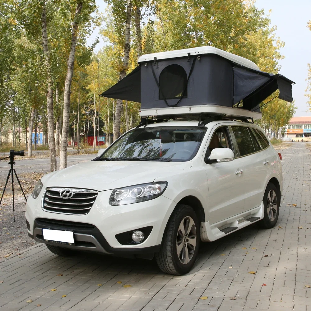 China Manufacture Wholesale Hard Shell 4p Fiberglass Car Rooftop Tent for Camping