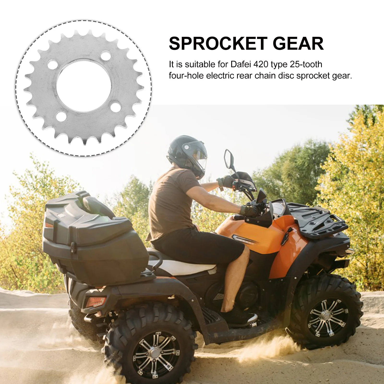 

Electric Rear Sprocket 420 Type 25 Tooth Metal Chain Wheel For Atv Go Kart Dirt Bike Replacement Sprocket Wheel Motorcycle Parts