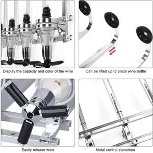 1 ila 6 şişe dağıtıcı, likör, duvara sabit kokteyl çalkalayıcı, tutucu şarap, bira, alkol, bar içecek dağıtıcı kokteyl alkole dönüş 6 Büyük satış, mikser makinesi, bira-no. 5