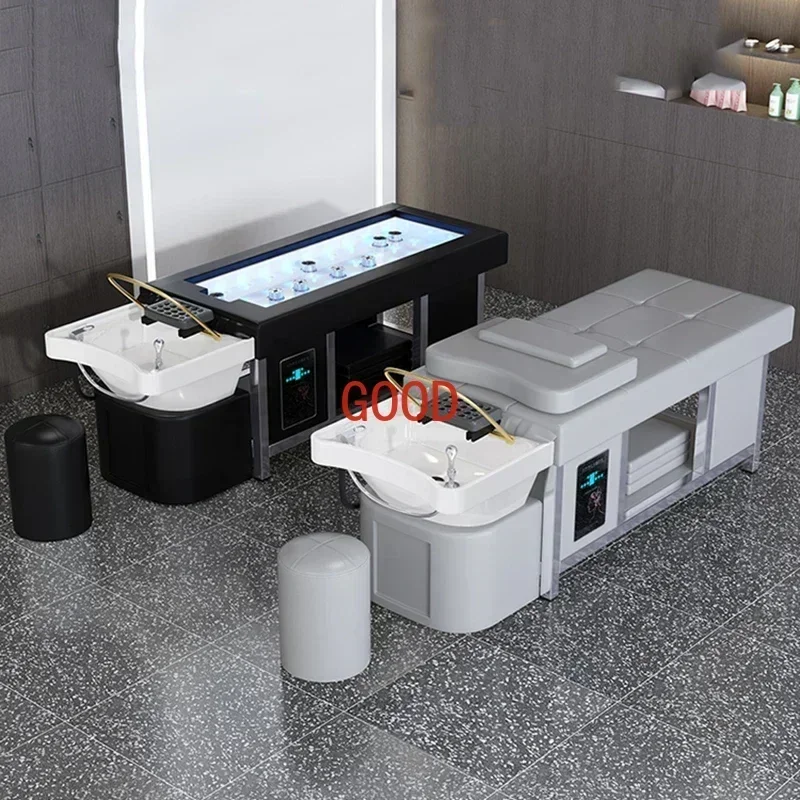 

Мебель для салонов красоты: Роскошная массажная мойка для головы с циркуляцией воды и терапией (Lavacabezas) MQ50SC