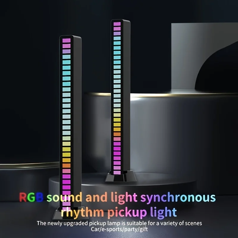 Rgb Voice Controlled Synchronized Rhythm Light, Internet Famous Colorful Music Atmosphere Light, Car Desktop Sensing Creative